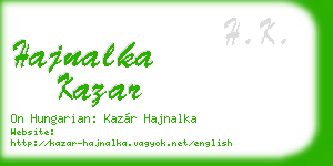 hajnalka kazar business card